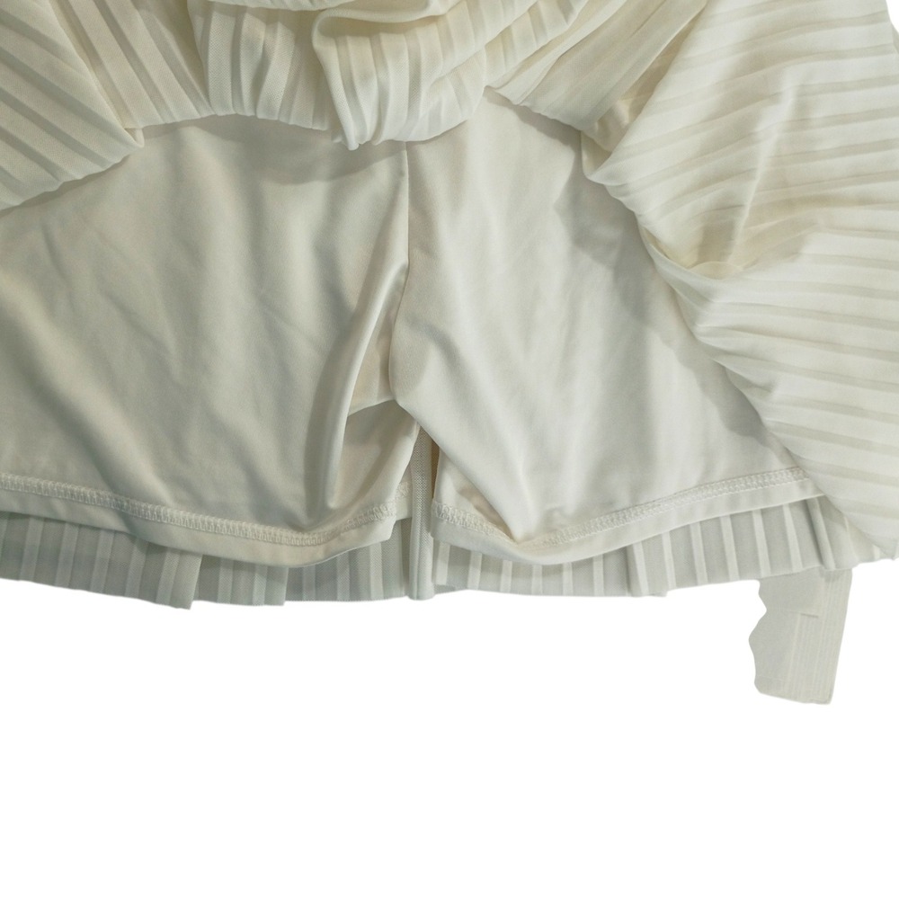 No Boundaries White Pleated Mini Skort Womens Medium 7-9 Tennis Golf Sporty Chic - Picture 3 of 9